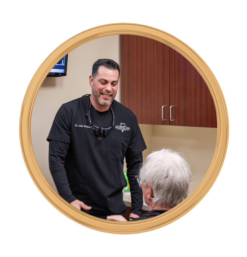 john walker,dds. planning veneers procedure with patient