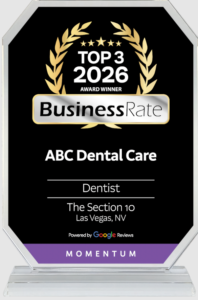 ABC Dental Care Top 3 2026 BusinessRate award powered by Google Reviews