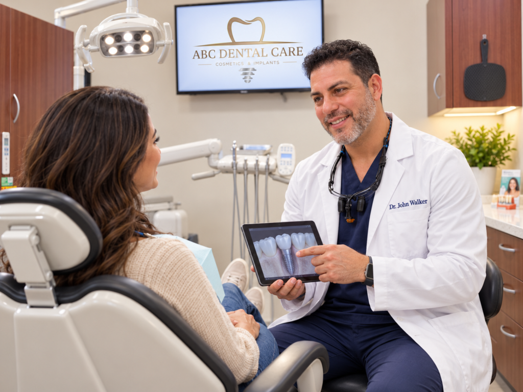 Dr. John Walker providing implant dentistry at ABC Dental Care